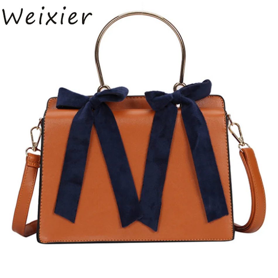 

WEIXIER New 2019 Elegant Shoulder Bag women Designer Luxury Handbags Women Bags Plum bow-knot Messenger Crossbody Bag ZK-20