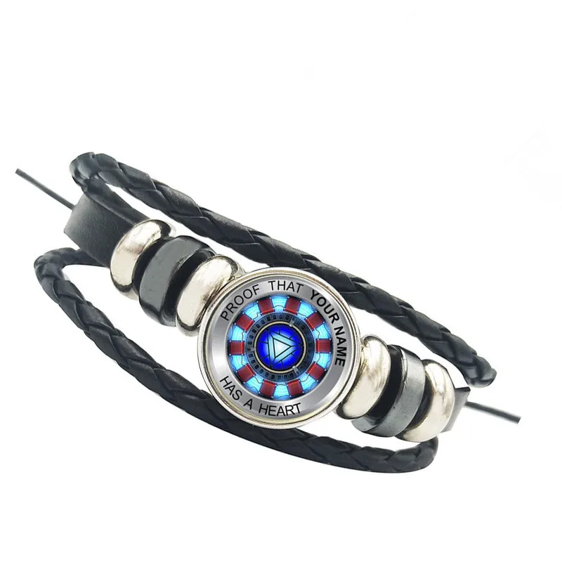 

Time Gem Iron Man Arc Reactor Bracelet Multi-layer Leather Bracelet Avengers Bracelet Birthday Gift Jewelry