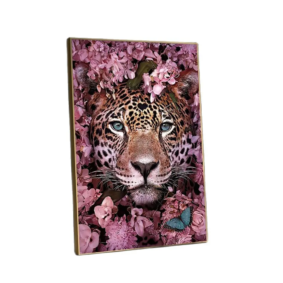 

Full Square / RoundDiamond Embroidery DIY Diamond Painting Cross Stitch Drill Tiger Lion Face& Flowers Picture of Rhinestones