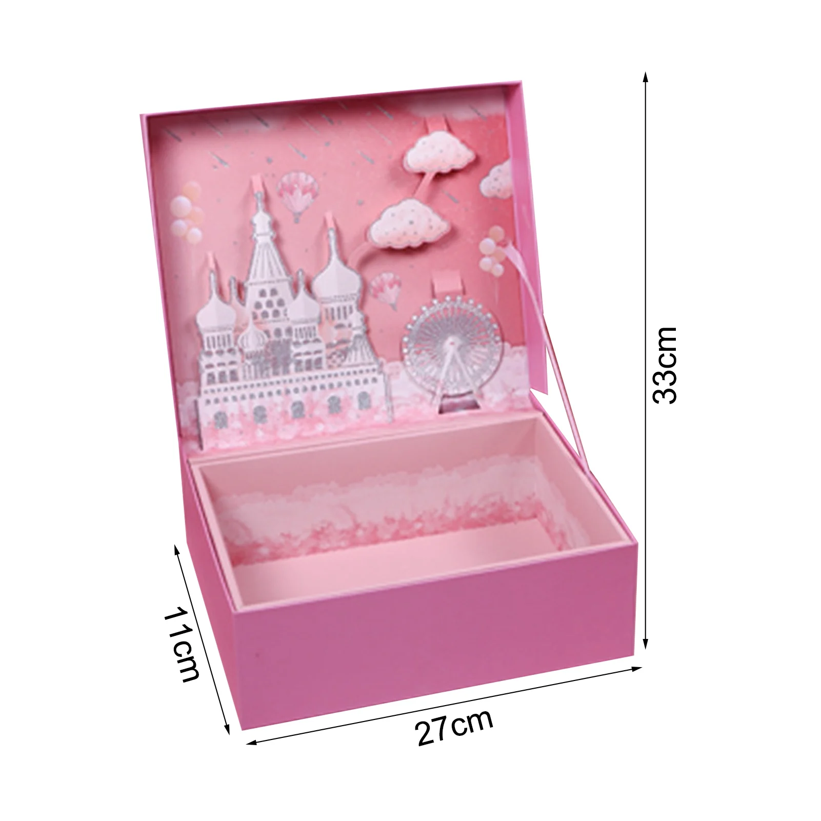 

Ramadan Gift Box 3D Stereo Cardboard Packaging Flip Case Cosmetics Jewelry Gift Box For Eid Mubarak Party Wedding Valentines Day