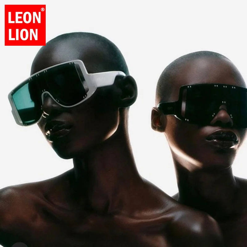

Leonlion Oversized Sunglasses Women 2021 Luxury Brand Shades Glasses Fashion Sun Glasses for Men Punk Gafas De Sol Para Hombre