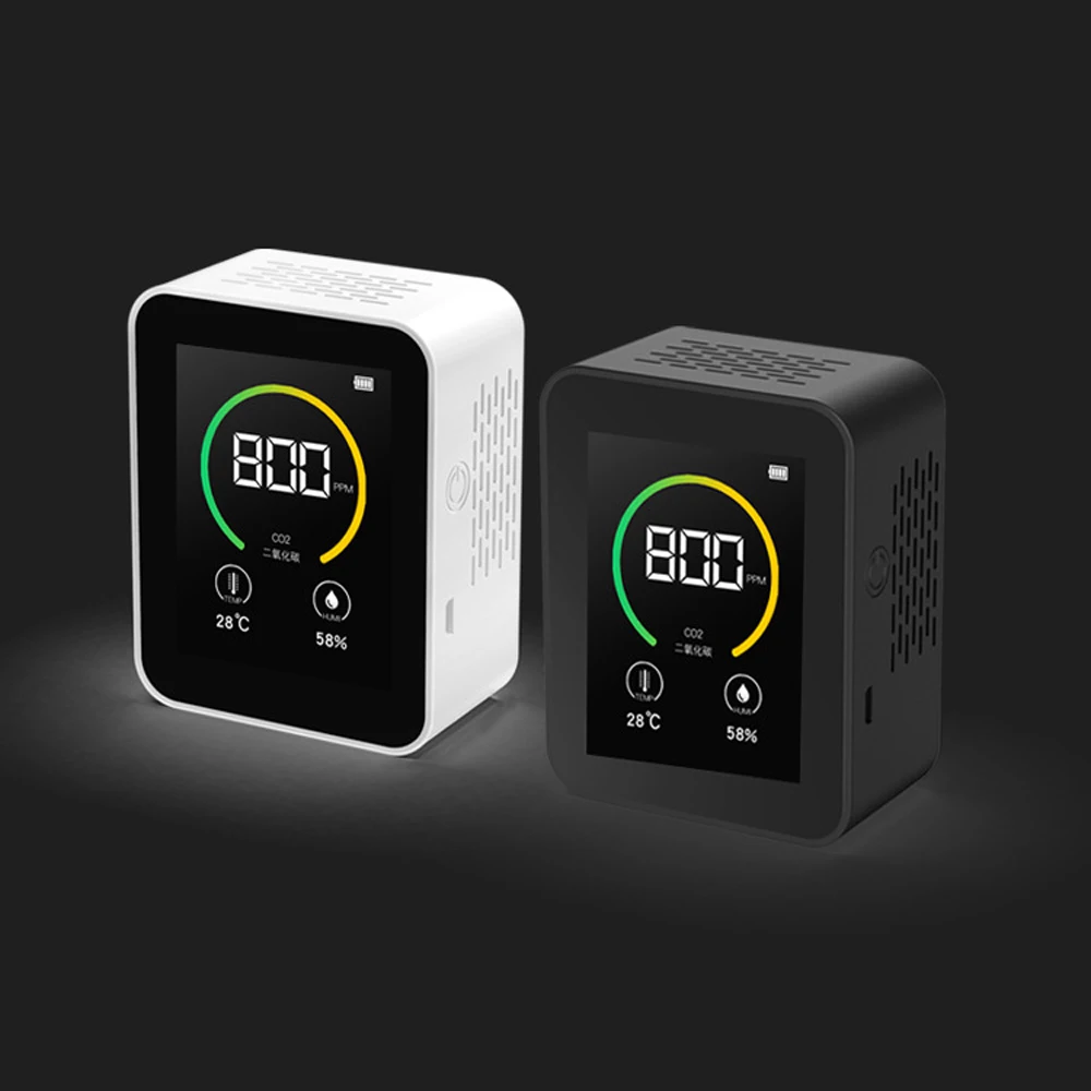 

CO2 Gas Detector Detector Gas Concentration Content Color Screen TFT Intelligent Air Tester Air Quality Analyzer