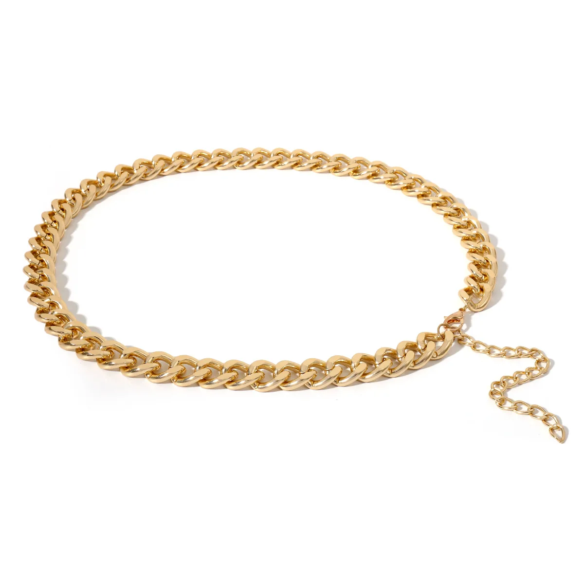 F.J4Z fashion simple punk personality Aluminium alloy link chain statement belly hip hop rocker sexy night club body |