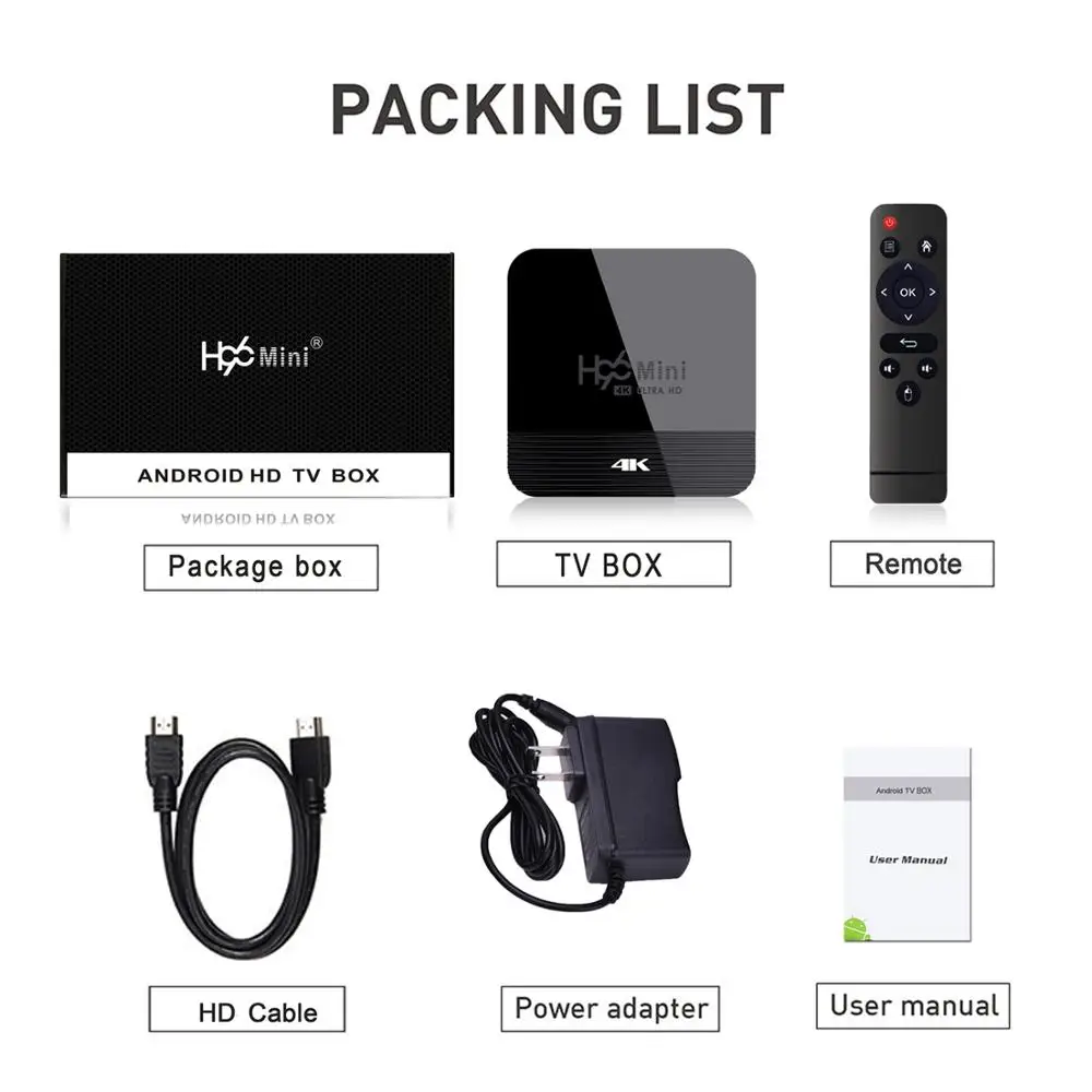 

Android TV Box 9.0 H96 Mini H8 RK3228A 2.4G/5G Dual WIFI Media Player BT4.0 1GB 8GB 2GB 16GB Smart TV Box Set Top Box