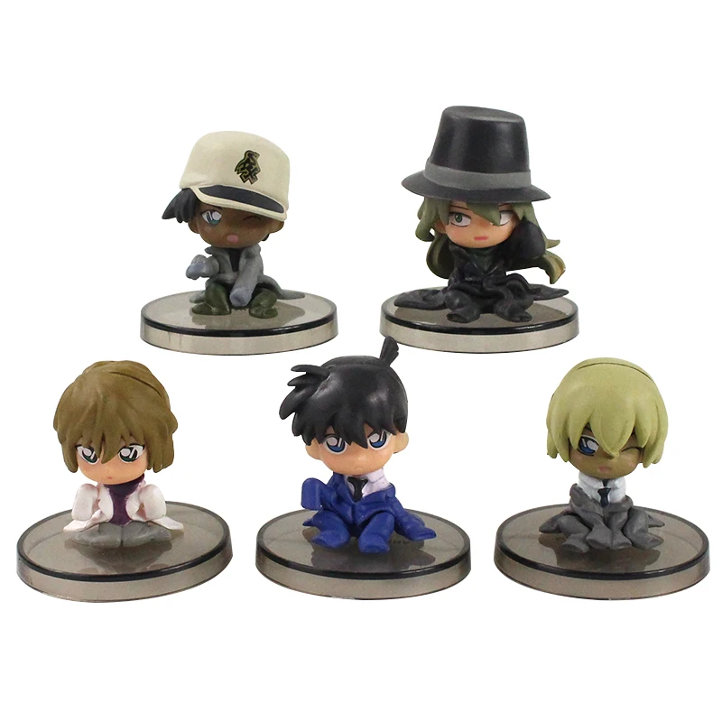 5 шт./компл. чехол закрыт детектив Conan Edogawa Джимми Кудо Haibara Ai Хаттори Heiji Furuya Rei мини