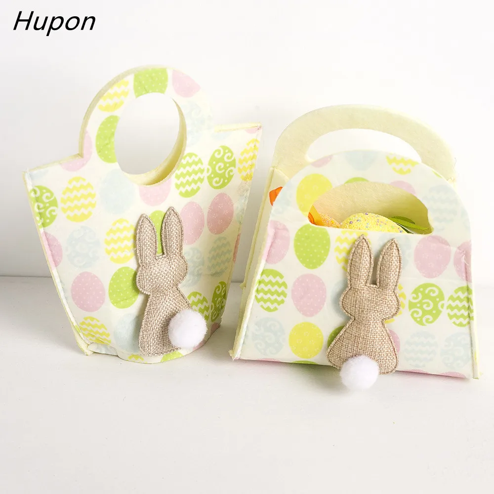 Пасхальное украшение корзина для хранения пасхальных яиц кролик тканевые