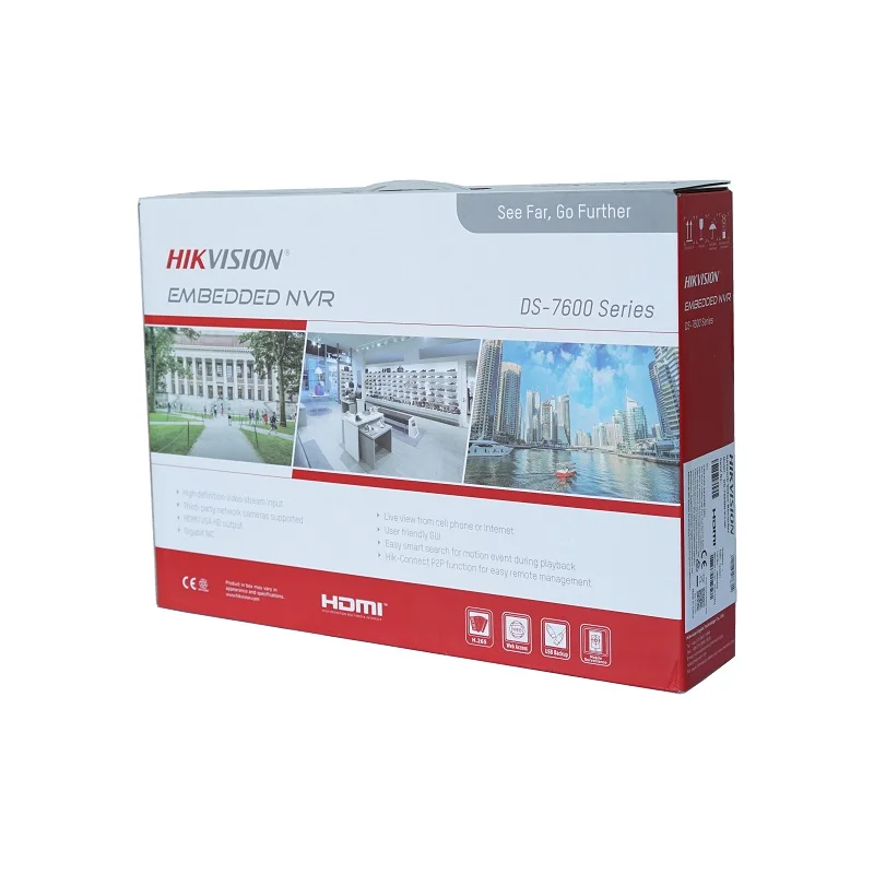 Сетевой видеорегистратор Hikvision 4K H.265 PoE DS-7604NI-K1/4P/8P для IP-камеры системы