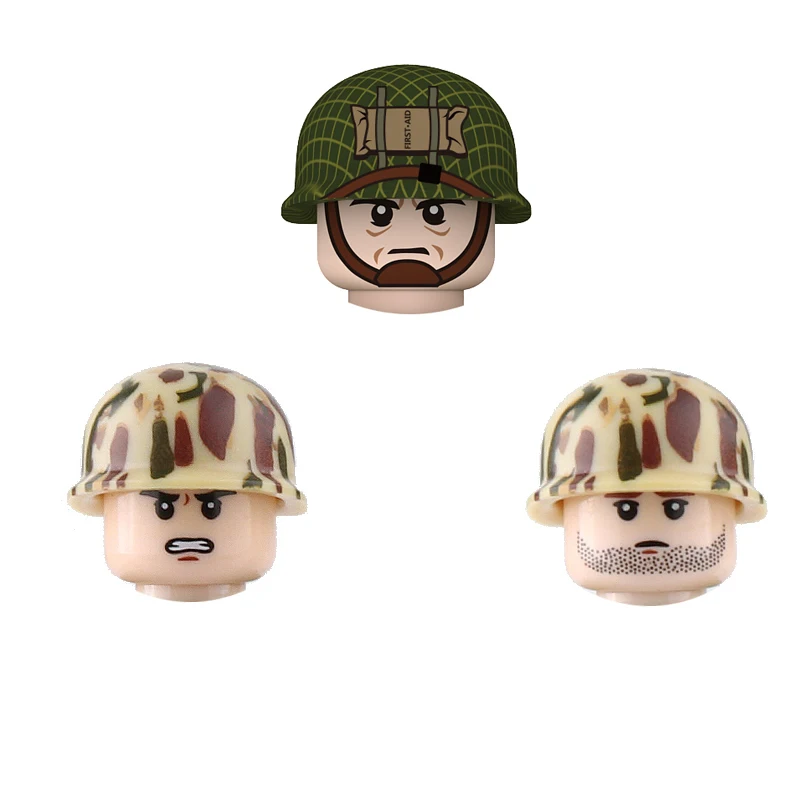 

Новинка, аксессуары для солдат-парашютеров, строительные блоки WW2, США, воздушное подразделение 101ST, запчасти для шлема, кирпичи, игрушки для ...