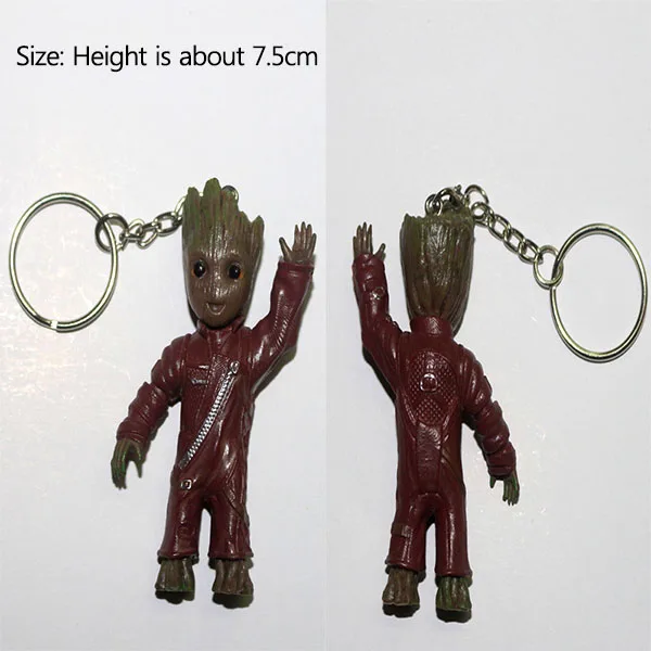 Beckoning Groot Strongwell кукла Грут связка ключей детское дерево фигурка мужчины Marvel guardiers Groot Cos галактика Мстители украшение фигурка игрушка - Цвет: Beckoning Groot