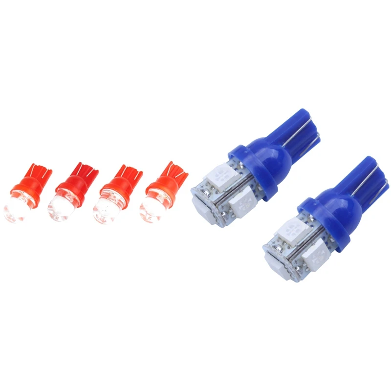 4 шт. Автомобильные светодиодные лампы 12 В пост. Тока T10 501 W5W 5 SMD 5050|Передние LED-фары