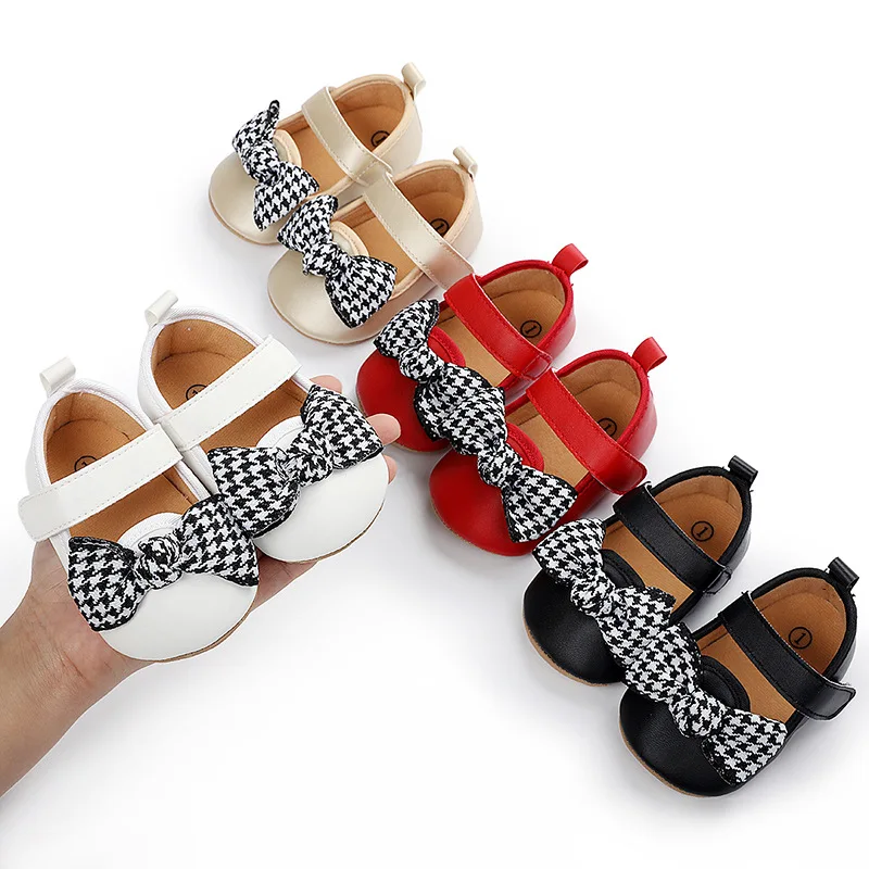 0-18M Infant Girls Indoor First Walkers Baby Soft-Soled Bow-Knot Princess Shoes Toddler Baby Walking Flats Kids Shoes Casual 0 18m baby infant girls flat shoes bow knot solid first walker soft sole shoes newborn infant toddler girls princess shoes