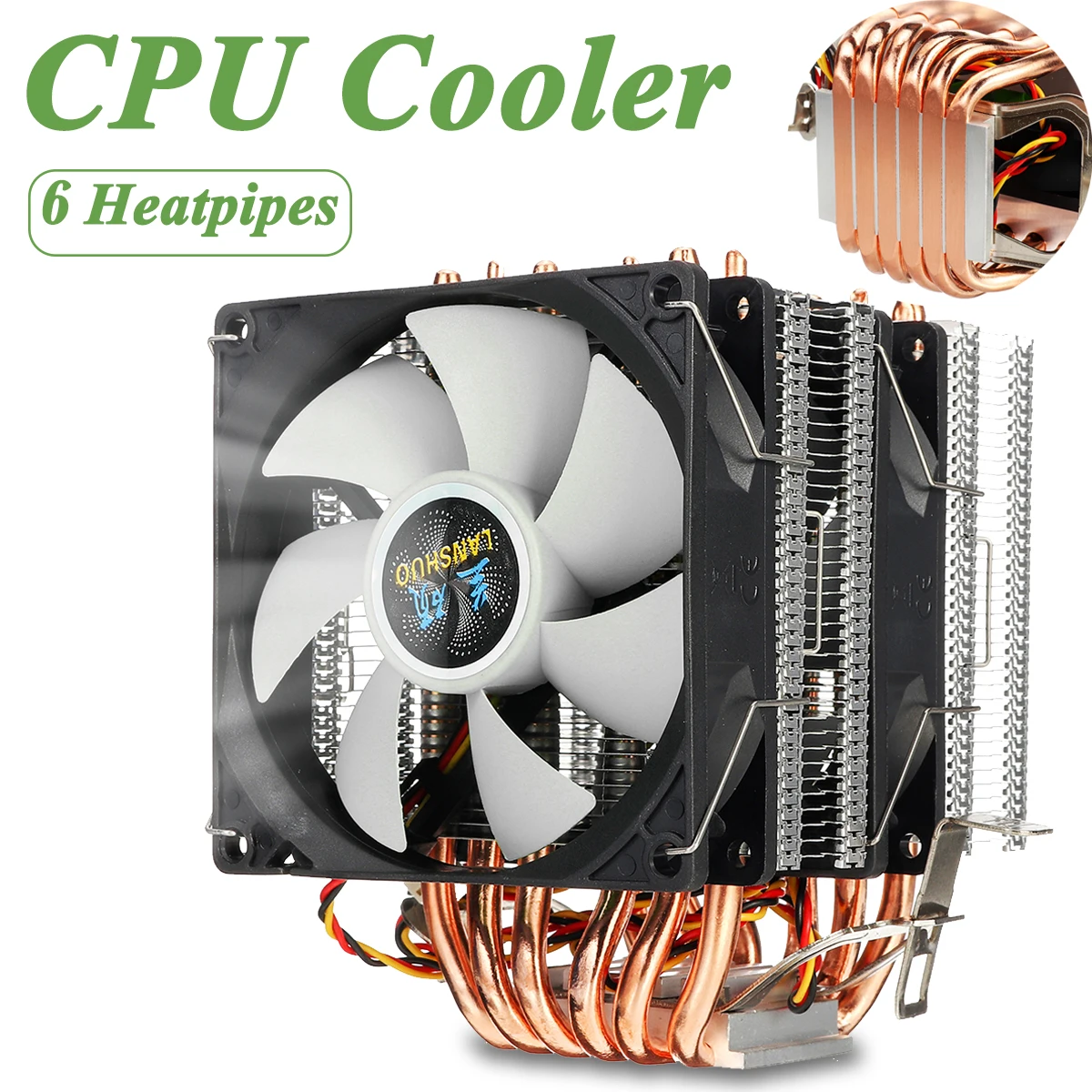 Кулер для ЦП LGA2011 X79 X99 с 6 тепловыми трубками двухсторонний кулер вентилятором