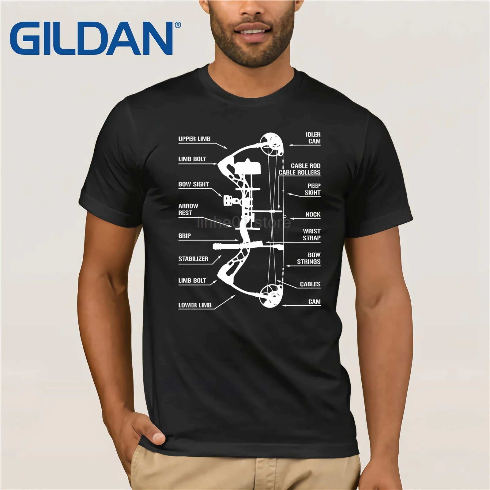 Футболка составного лука с анатомии лука-забавная футболка бантом | Мужская
