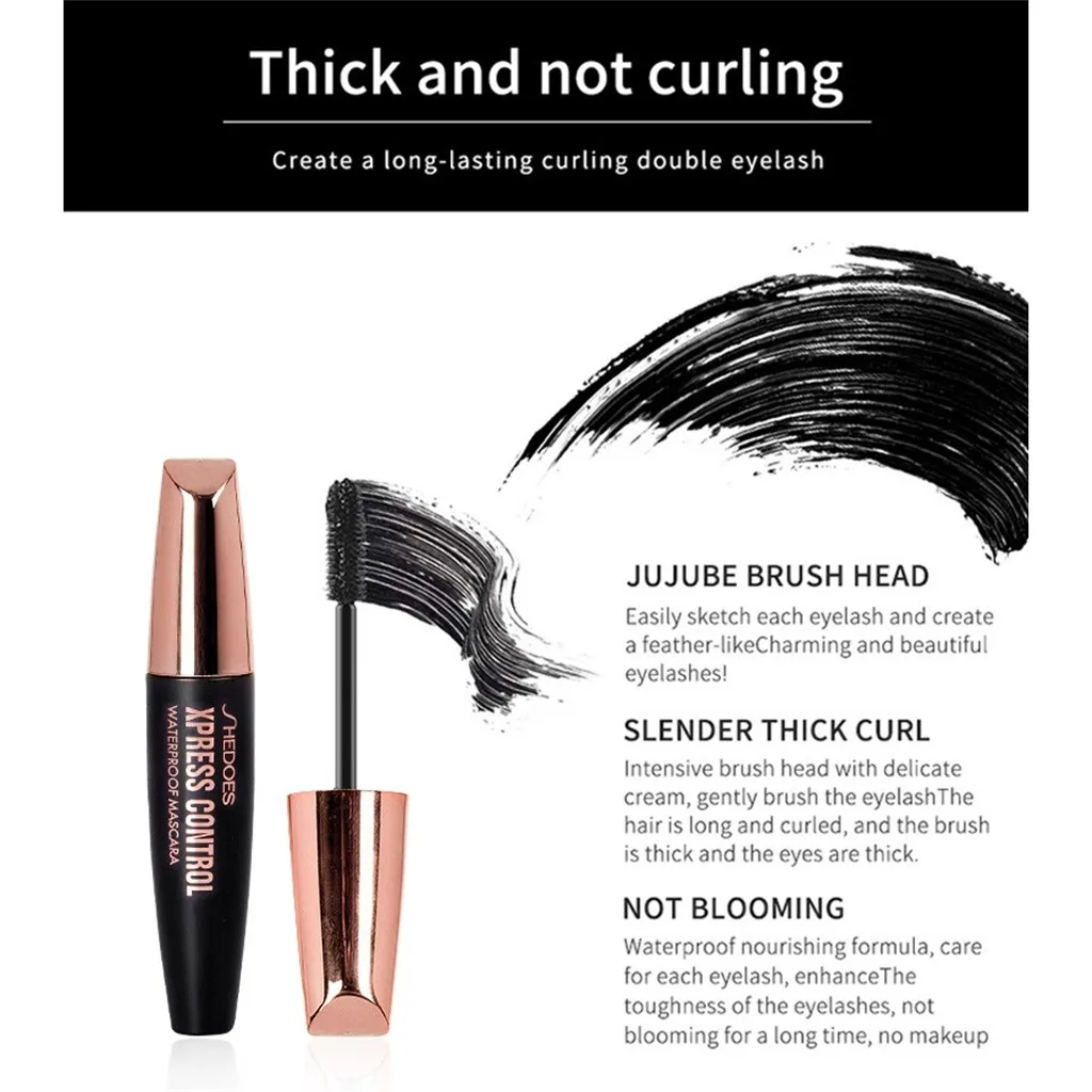 

4D Silk Mascara Eyelash Extension Volume Long Lasting Lashes Black Long Eyelashes Thicker