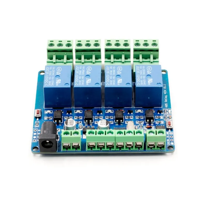 4 канальный релейный модуль Modbus система STM8S103 х дорожный вход 485 связь сделай