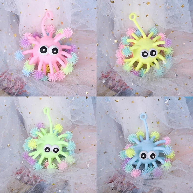 

Fidget Toys Stressful Release Luminous Puffer Ball Hedgehog Toy Gift for Kid ADD 87HD