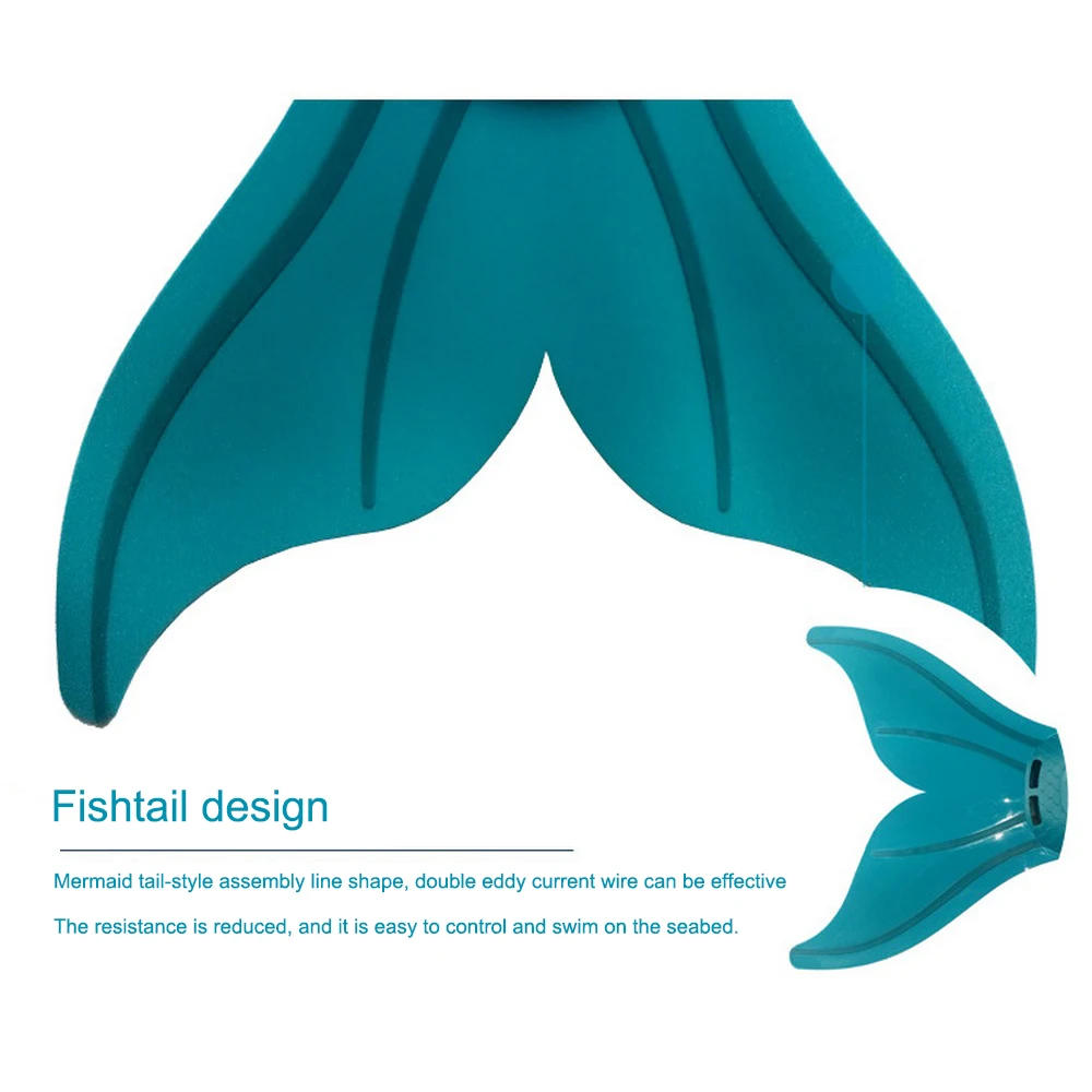 

Children Mermaid Fins Kid Diving Fins Whale Tail Fins Size Adjustable Flippers Submersible Snorkeling Diving Equipment
