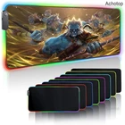 Игровой коврик для мыши Dota 2 RGB, большой коврик со светодиодной подсветкой, игровой коврик для клавиатуры и мыши, игровой Настольный коврик, компьютерная мышь