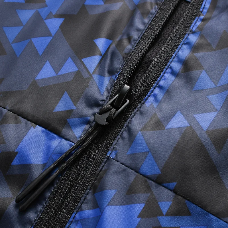 Куртка-бомбер мужская с капюшоном Повседневная ветровка на молнии тонкая