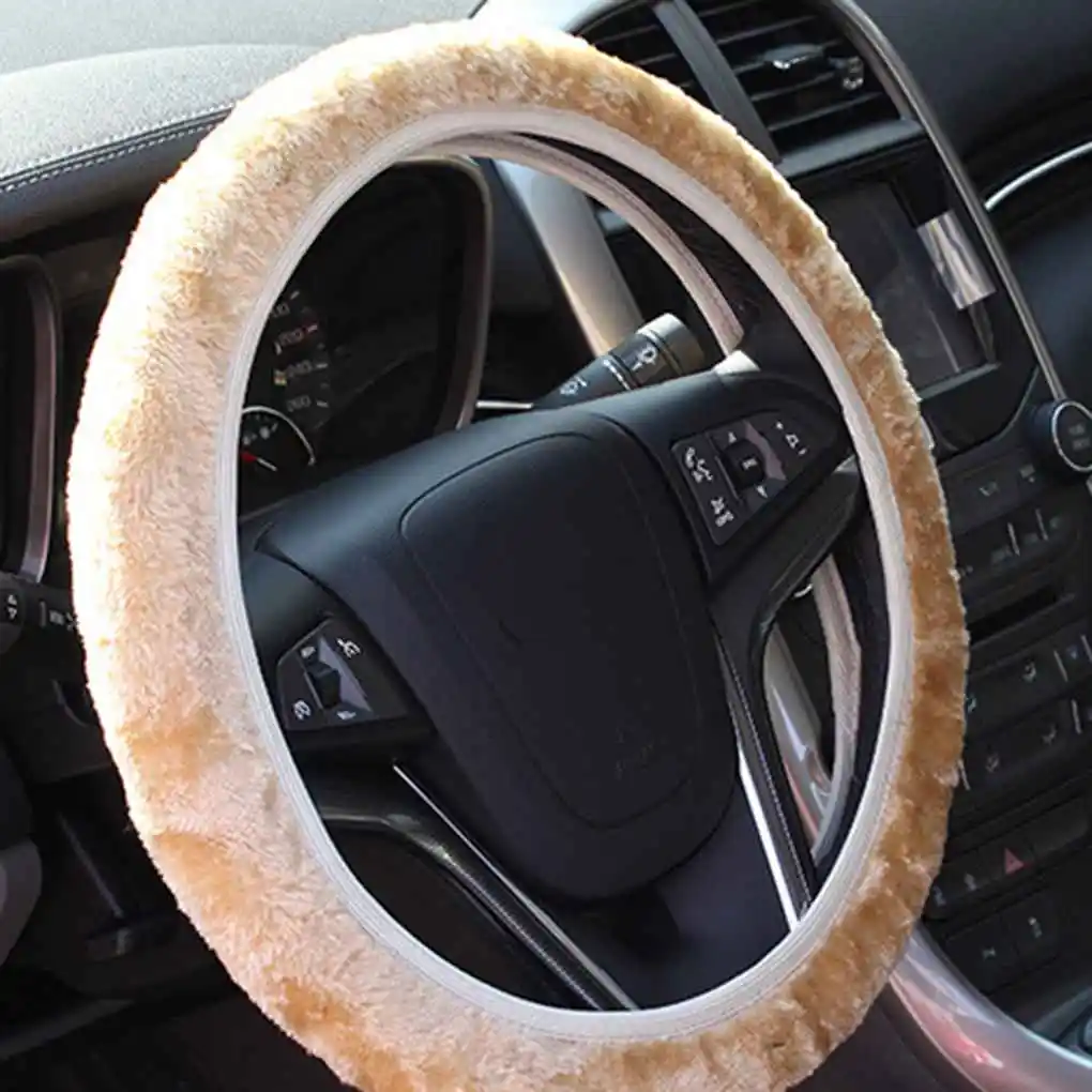 Мягкий плюшевый эластичный чехол для рулевого колеса протектор автомобильного 38