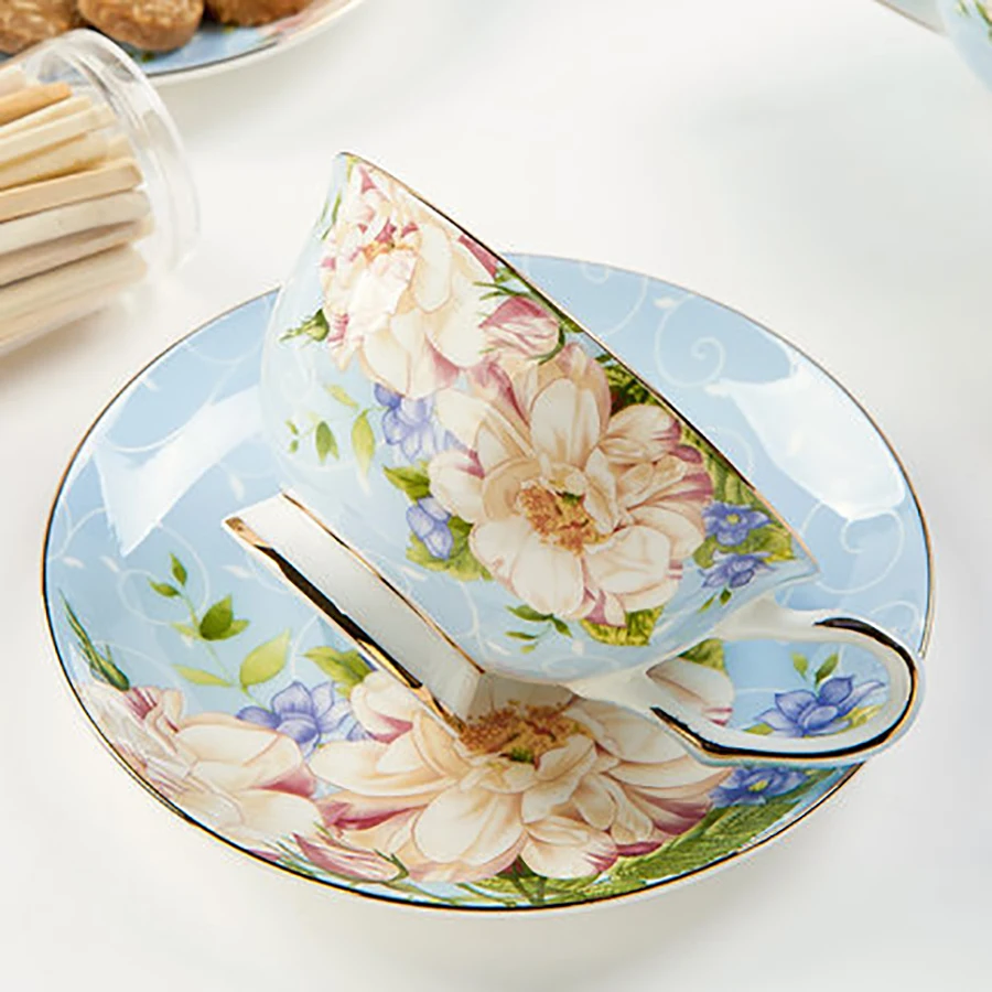 Винтажный Набор чашек высокого чая европейская чашка для кофе чайные