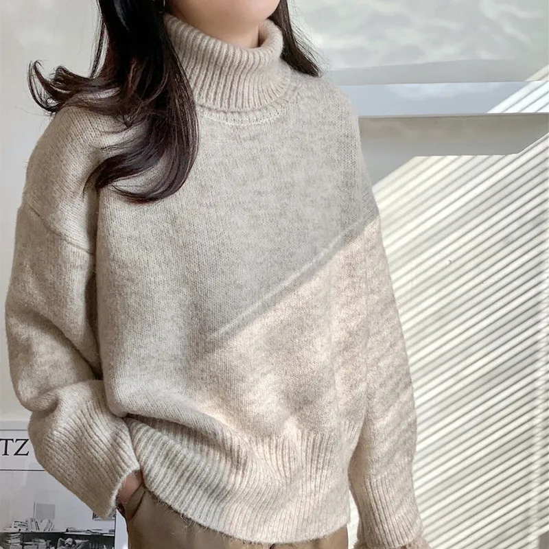 

Wind turtleneck sweater women autumn winter thickening 2021 new knit bottom