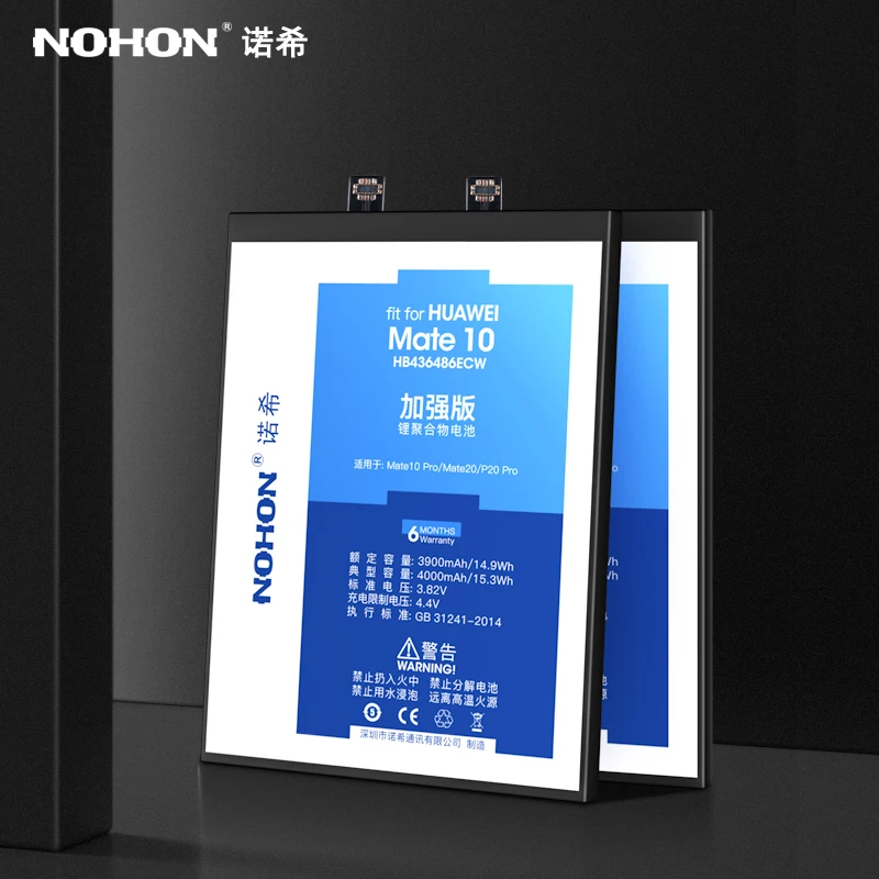Nohon Аккумулятор для Huawei Mate 10 20 9 8 7 S P20 Pro замена Батарея HB436486ECW HB396689ECW Мобильная