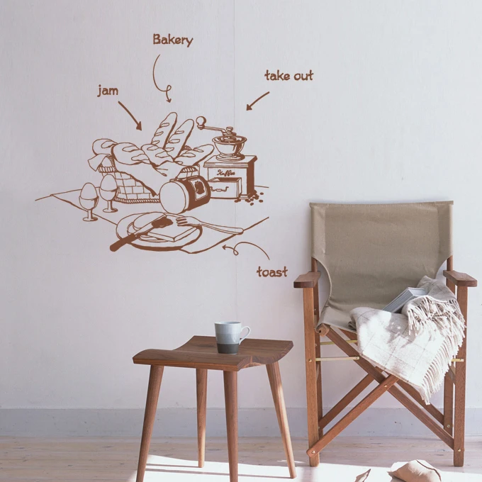 Настенные наклейки в виде кофейни кофе молока чая|Наклейки на стену| |