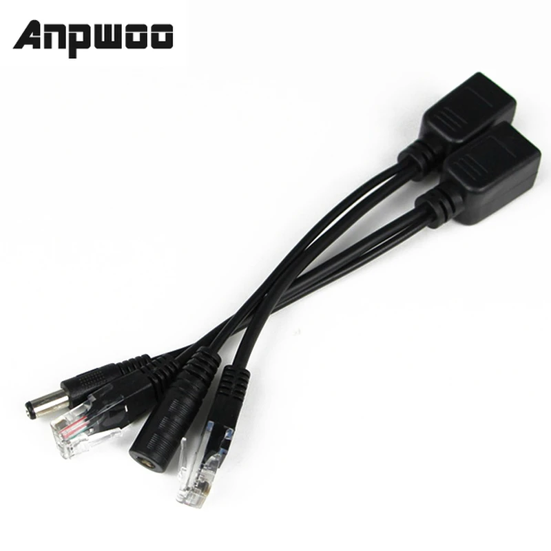 Популярный POE кабель ANPWOO Пассивный адаптер питания по сети Ethernet разветвитель