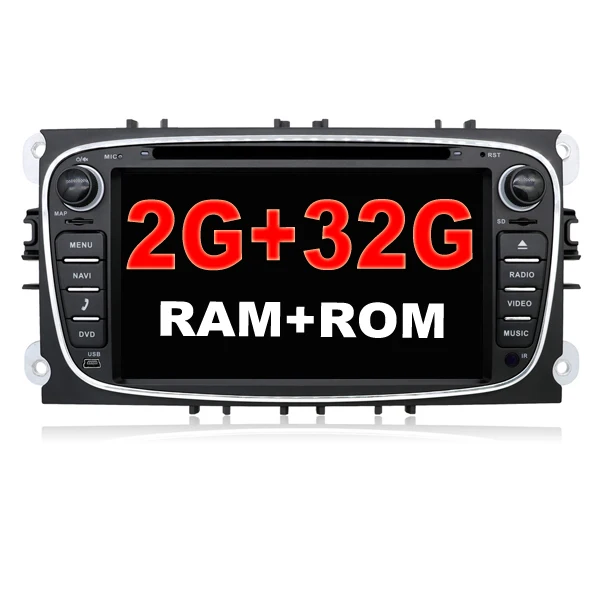 Black 2G 32G 7 ''автомобильный Радио Android 9,0 Octa Core dvd-плеер для автомобиля gps Карты DAB+ OBD для Ford Focus II 2008 2009 2010 2011 Mondeo C-Max S-Max - Цвет: Black 2G 32G