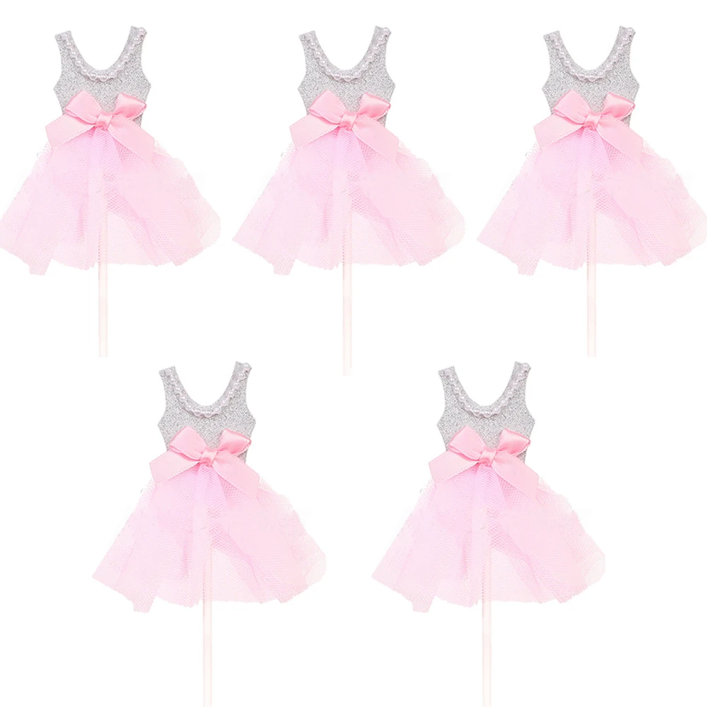 5 шт. с блестками платье принцессы для девочки Рисунок пирожное-Корзиночка