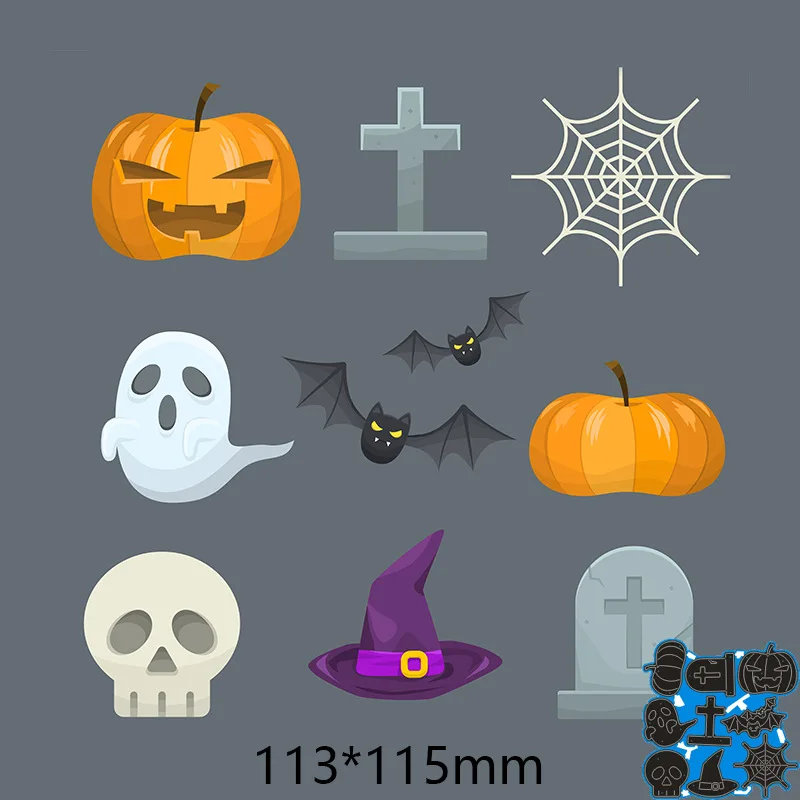 

Halloween Dies Cut Metal Cutting Dies for DIY Scrapbooking Album Paper Cards Decorative DIY Crafts Embossing
