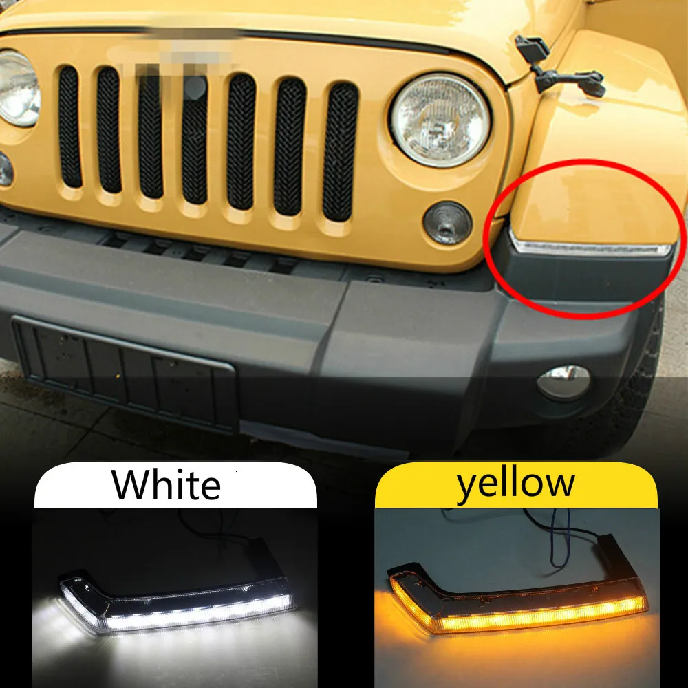 

Pairs LED Daytime Running Light DRL Drive Lamp for Jeep Wrangler JK 08-15 1 order