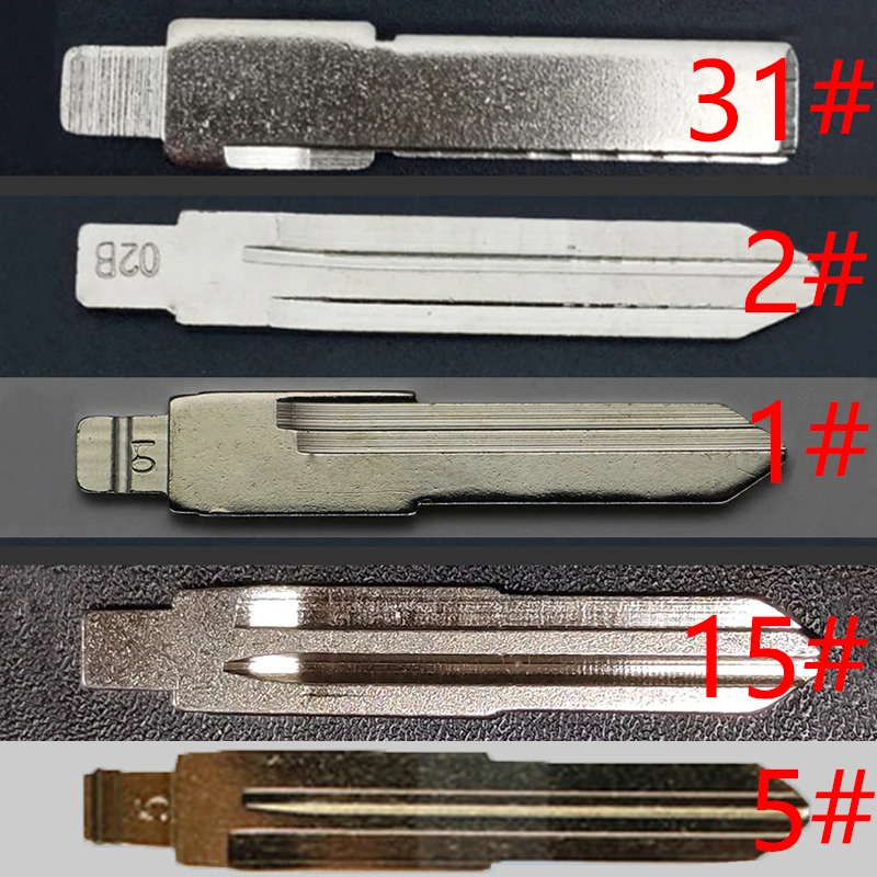 Лезвие ключа KD 10 шт./лот #02 #04 #15 #20 #27 #31 #38 #54 #58 #62 #67 #69 #77 черное лезвие для Kia Toyota V-W FORD