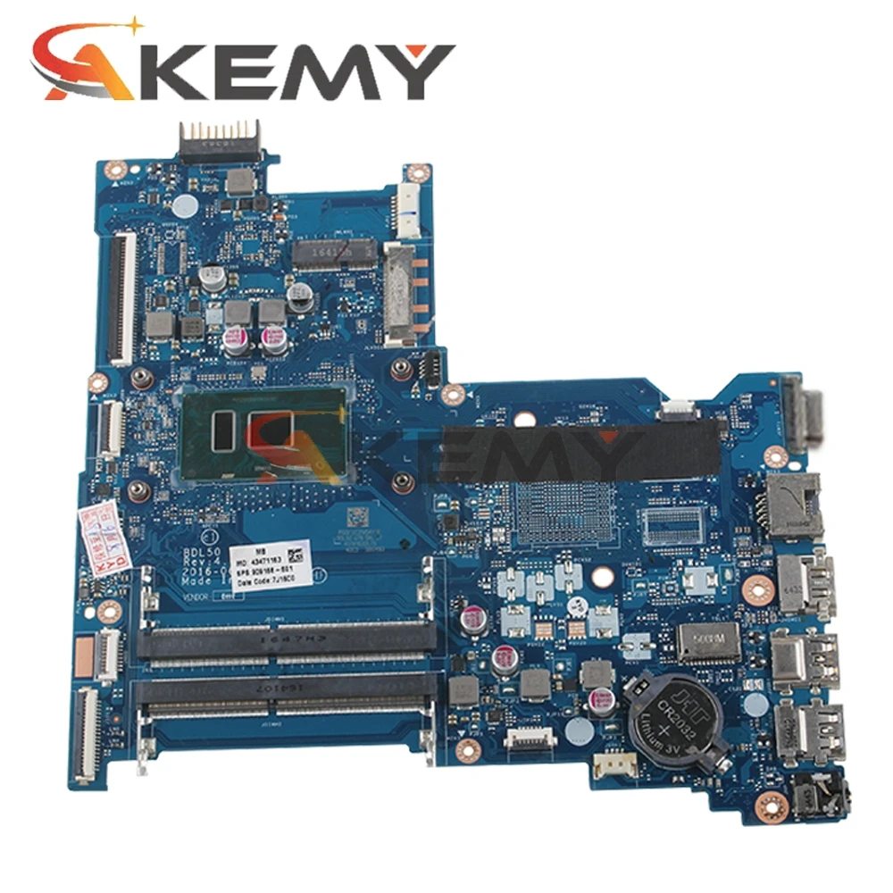 Для HP 15-AY 15-AC 250 G5 LA-D704P материнская плата для ноутбука Процессор I5 6200U DDR4