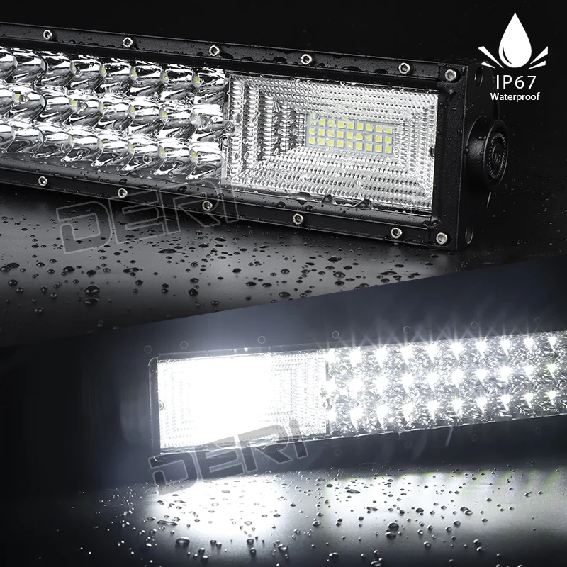 459W 32inch LED Light Bar Triple Row Curved Led combo beam Driving Work lamps for Offroad Car Truck 4x4 12v 24v | Автомобили и
