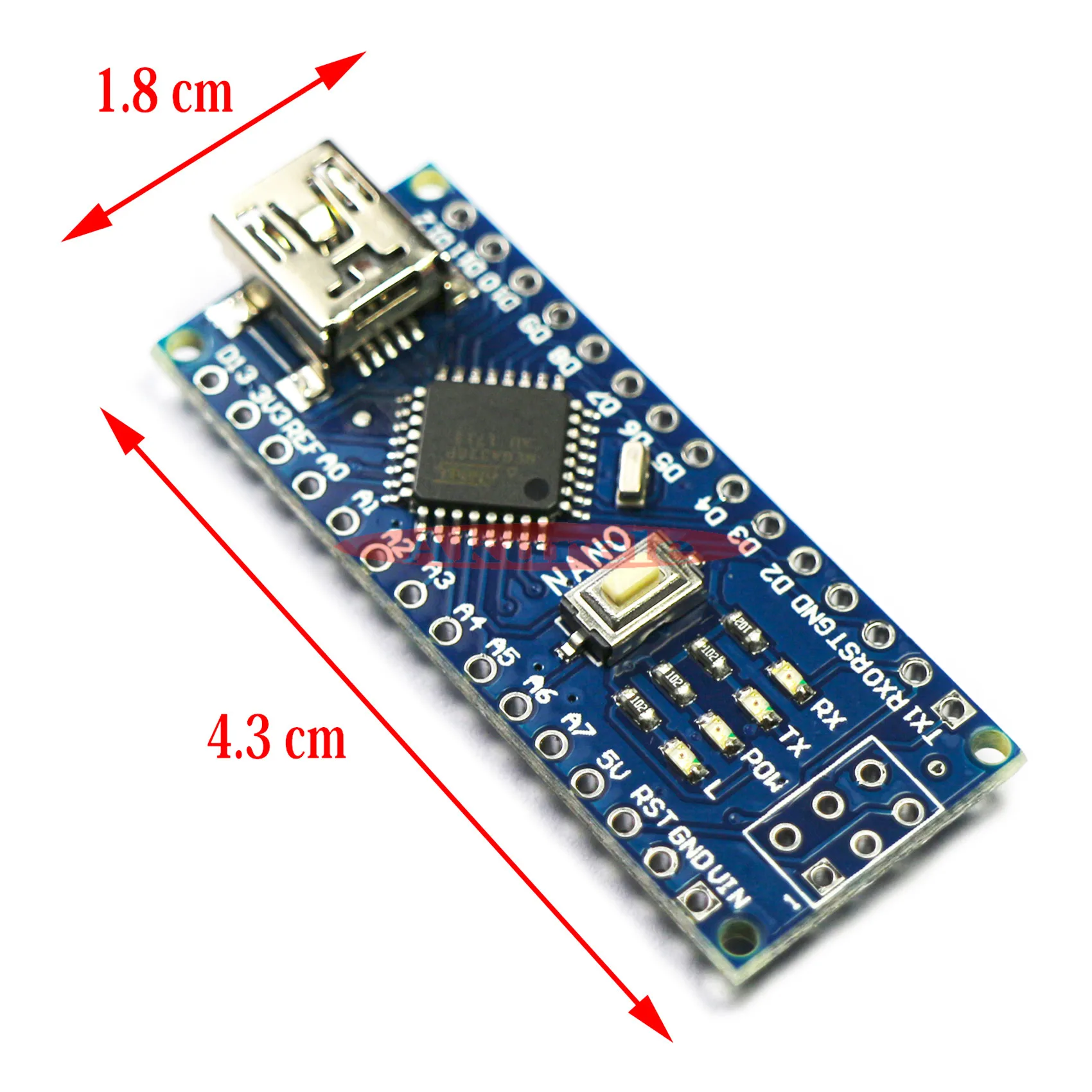 Мини USB Nano V3.0 ATmega328P CH340G 10 шт. плата микроконтроллера 5 в 16 м для arduino NANO 328P 3 0 CH340