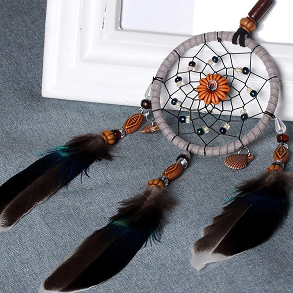 Ручная работа маленький Ловец снов колокольчики автомобильный подвесной