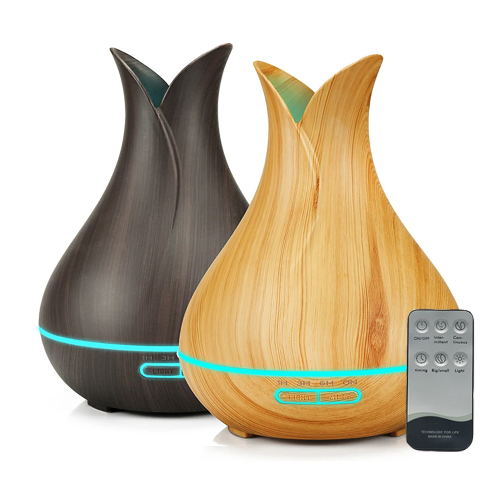 

400 мл ультразвуковой увлажнитель воздуха с пультом дистанционного управления, арома-диффузор, 7 цветов, светодиодный светильник, умный элек...