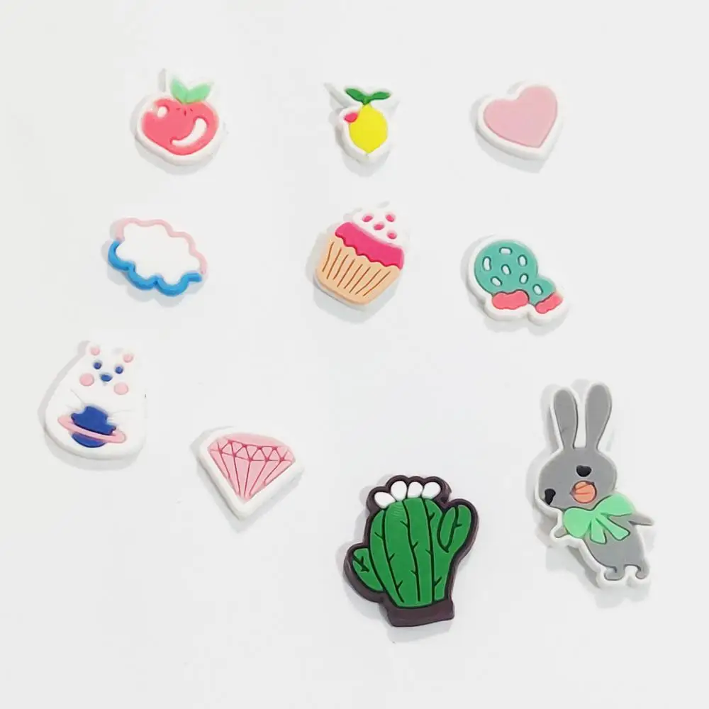 

1pc/lot Lovely Style Hot Rabbit Cactus Diamond Scarf Fashion Shoe Decoration PVCfor Child Shoe Charms Diy Decorate Your Shoe