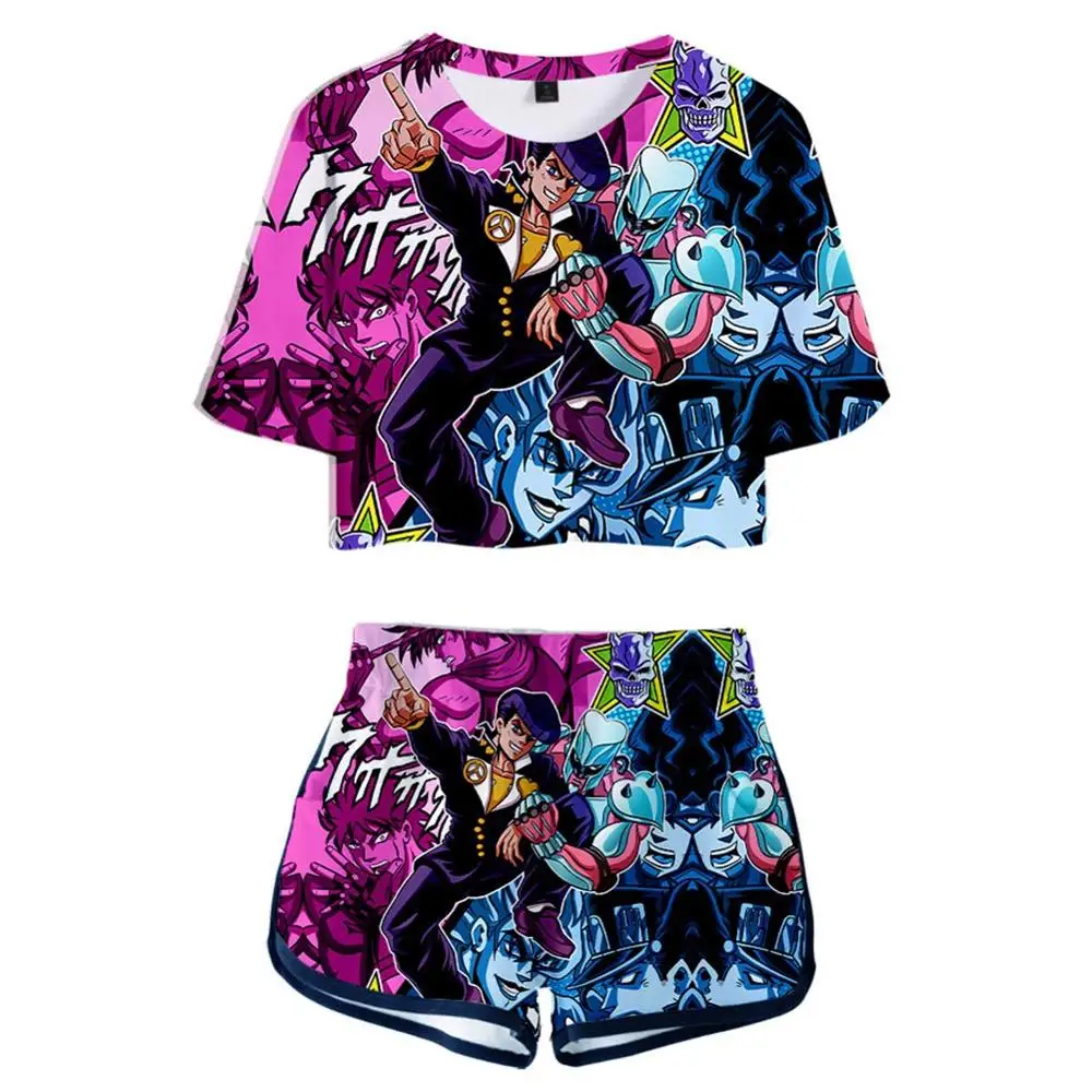 Костюм для косплея аниме невероятные приключения Джоджо рубашка взрослых +