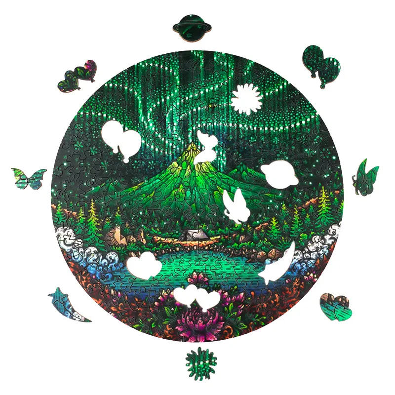 Загадочная деревянная головоломка Аврора игры сделай сам деревянные