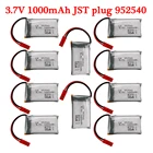 Аккумулятор Lipo 3,7 в 1000 мА  ч 25C для квадрокоптера HQ898B H11D H11C H11WH T64 T04 T05 F28 F29 T56 T57 RC