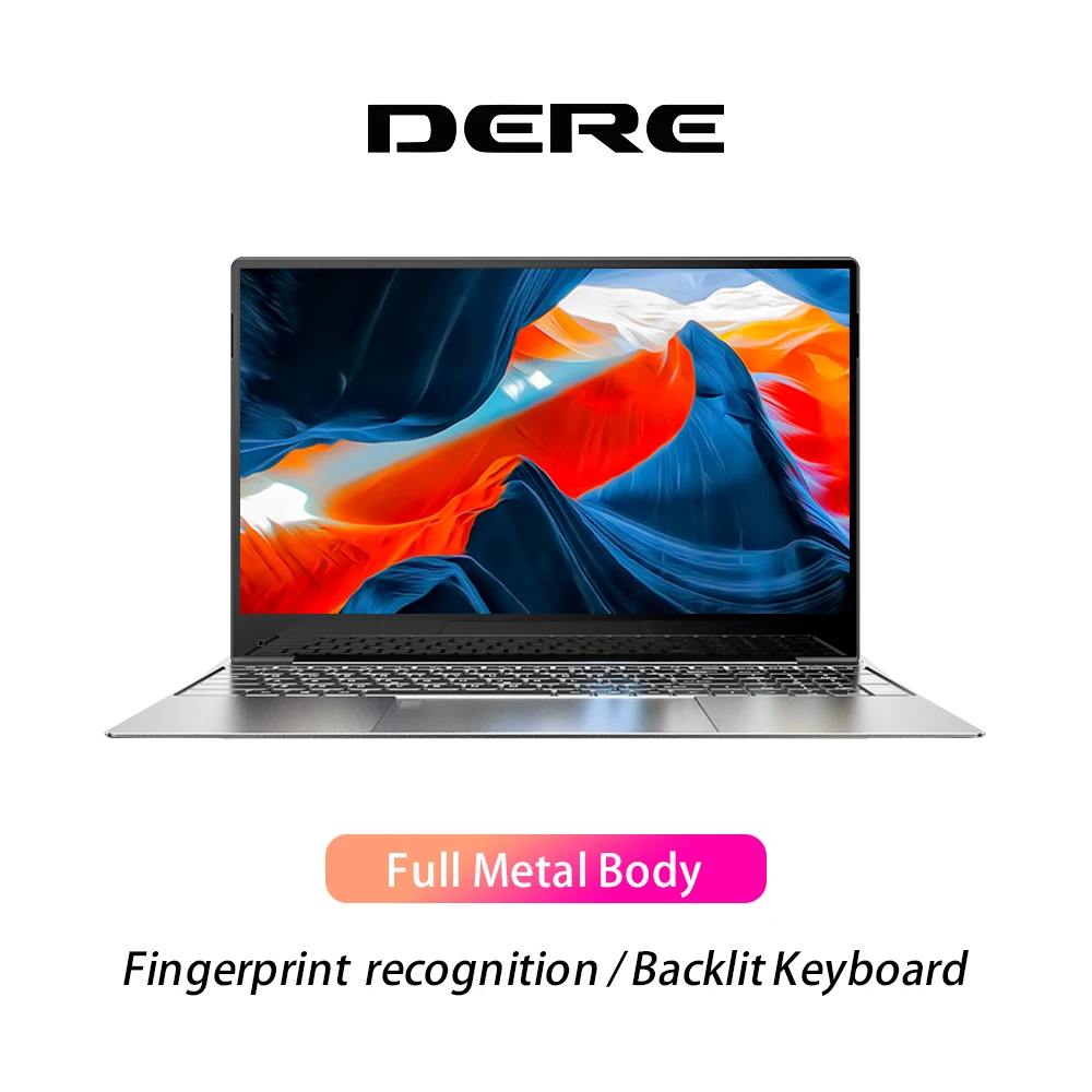 Металлический игровой ноутбук DERE M11 15 6 дюйма Intel Celeron N5095 FHD 12 Гб ОЗУ 256/512 SSD Windows 10 с
