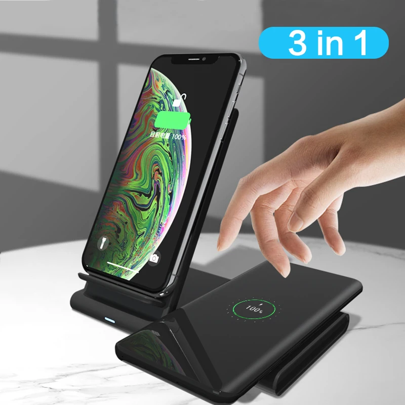 Быстрая Беспроводная зарядная площадка 3 в 1 для Samsung Galaxy Watch active Buds Gear S2 S3 S4 Airpods