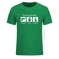 choose wisely scissors funny shirt cotton mens t shirt summer new tee mens fashion graphic tshirt camisa streetwear