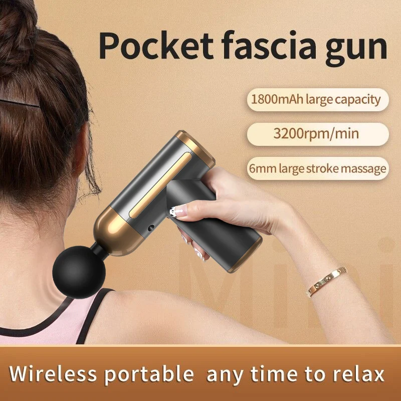 Электрический мини-массажер MZ фасциальный пистолет бустер вибратор стимулятор