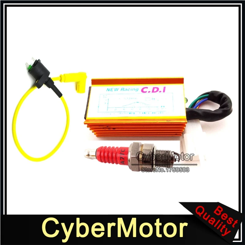 Катушка зажигания Gold Performance Racing 5 контактов AC CDI + A7TC Свеча для питбайка 50 куб. См 70 90