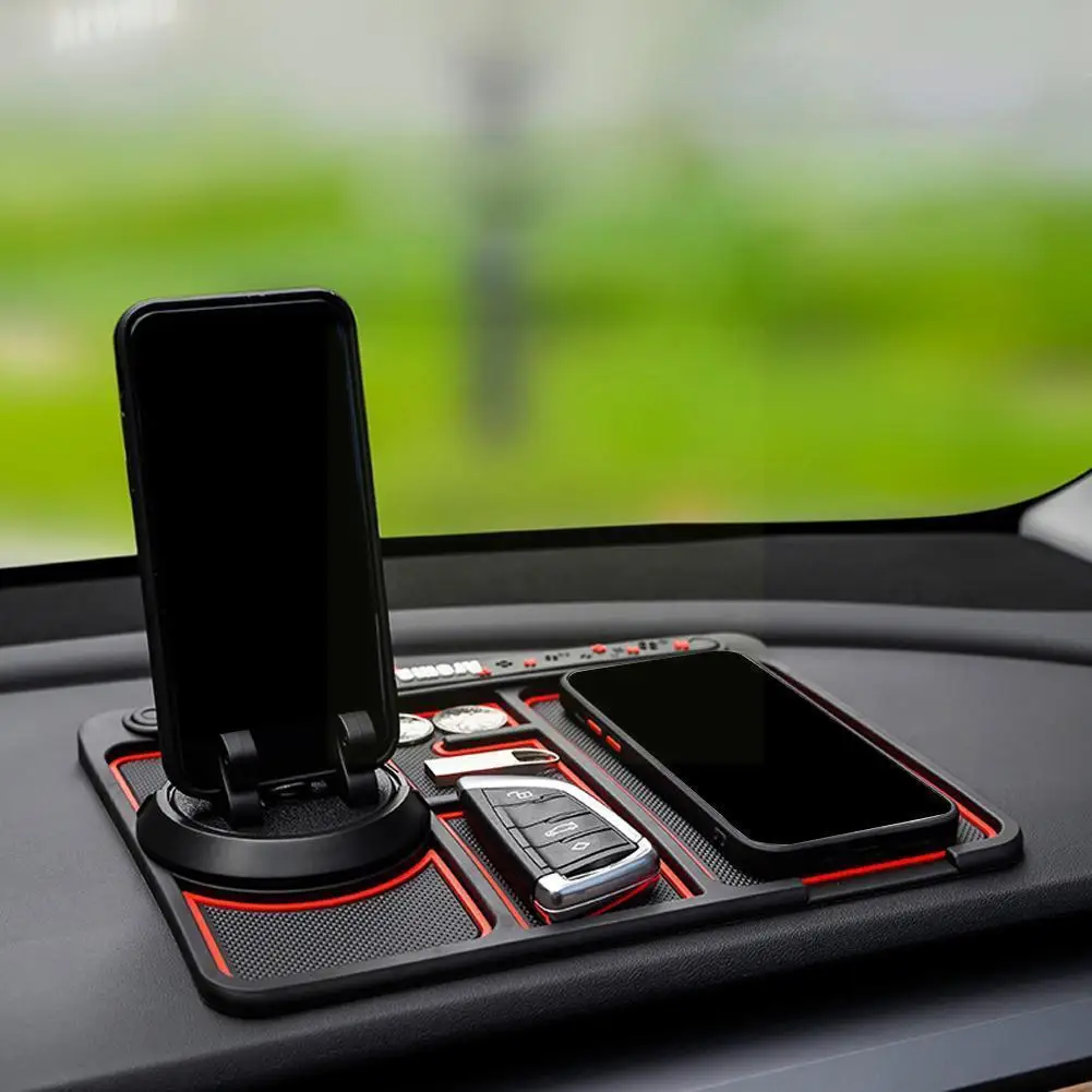 

Multifunctional Car Dashboard Non-slip Mat Auto Self Phone Car With Stick Holder Adhesive Aromatherapy Interior Luminous St W1Y1