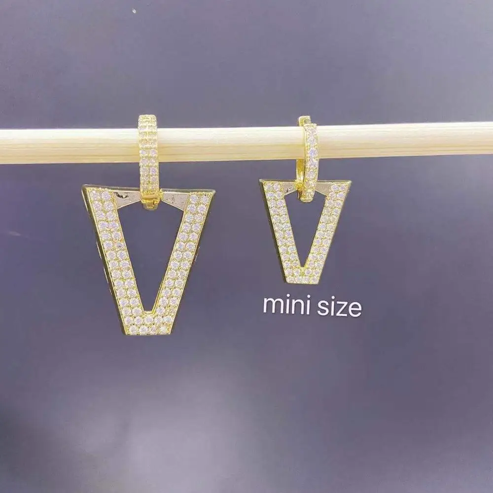 

HECHENG ,1piece ,Colorful Triangle, Hole Drop Earring, Wholesale, for Women, Neon Fluorescent Jewelry